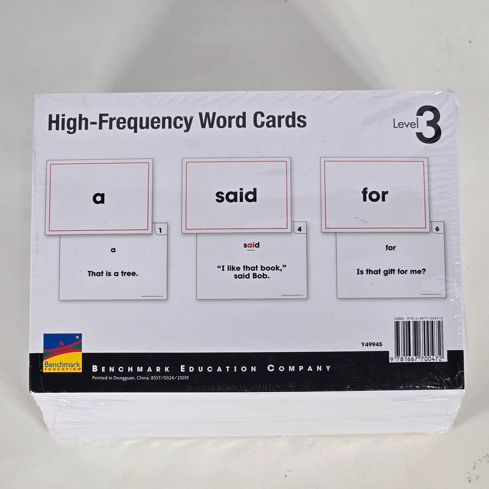 Benchmark Education High-Frequency Word Cards Level 3 Sight Words Y49945 New 300